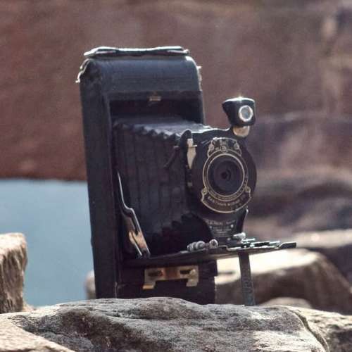 中古美國伊士曼柯達沃倫達膠片畫幅折疊皮腔機械相機 Eastman Kodak camera 收藏古董...