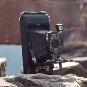 中古美國伊士曼柯達沃倫達膠片畫幅折疊皮腔機械相機 Eastman Kodak camera 收藏古董...