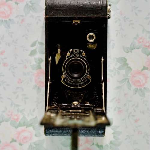 中古美國伊士曼柯達沃倫達膠片畫幅折疊皮腔機械相機 Eastman Kodak camera 收藏古董...
