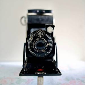 中古德國二戰時愛克發膠片畫幅折疊皮腔機械相機 Germany Agfa Land camera 收藏古董...