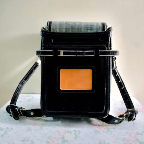 中古日本小學生兒童真皮健康護脊雙肩背包書包 收藏古董懷舊書包絕版 Japan school bag