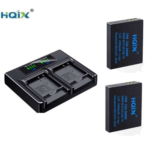 HQIX LEICA BP-DC6-E / BP-DC6-J / BP-DC6-U Battery Pack With LCD Display Charger