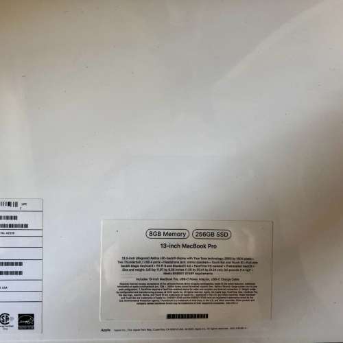 蘋果MacBook Pro M1 256GB Silver 銀色 美版全新