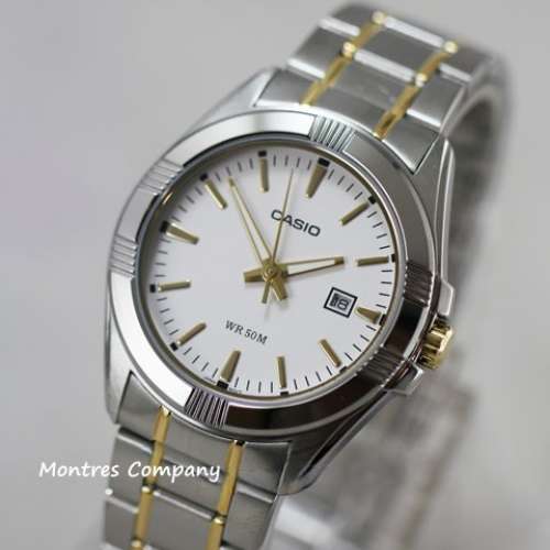 Montres Company 香港註冊公司(32年老店) 卡西歐 CASIO 金銀色 MTP-1308SG MTP-130...