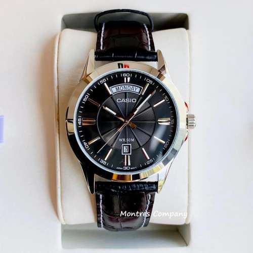 Montres Company 香港註冊公司(32年老店) 卡西歐 CASIO 銀黑色 MTP1381 MTP-1381 M...