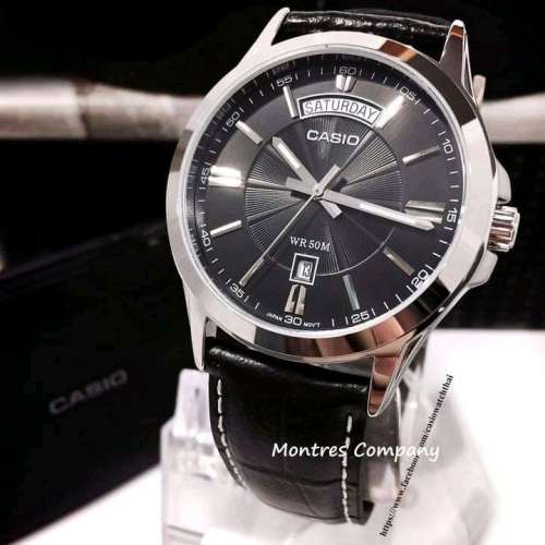 Montres Company 香港註冊公司(32年老店) 卡西歐 CASIO 銀黑色 MTP1381 MTP-1381 M...