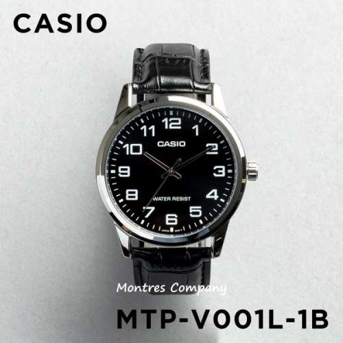 Montres Company 香港註冊公司(32年老店) 卡西歐 CASIO 黑銀色 MTP-V001L MTP-V001...