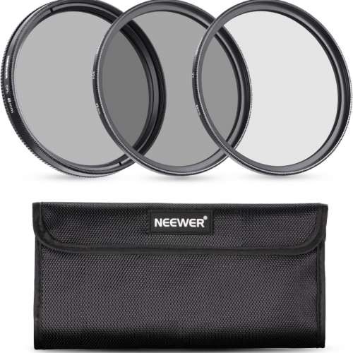 NEEWER CA086 SQUARE Lens Hood With UV, CPL & ND4 Filter Set