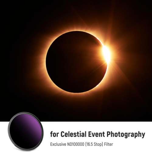 NEEWER CA086 SQUARE Lens Hood With 49mm ND100000 Lens Filter 16.5-Stop