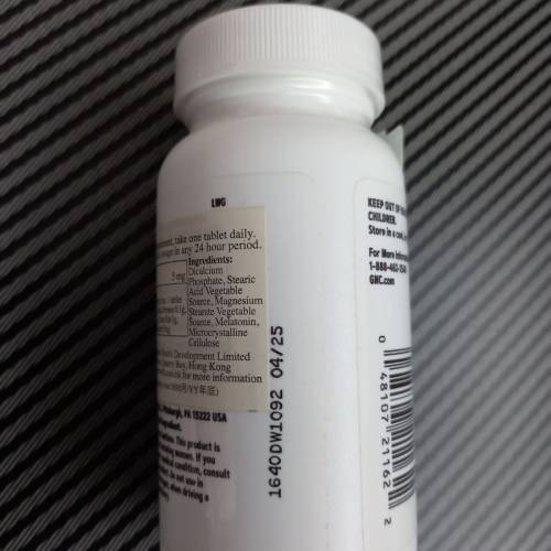 GNC Melatonin 褪黑激素 5mg