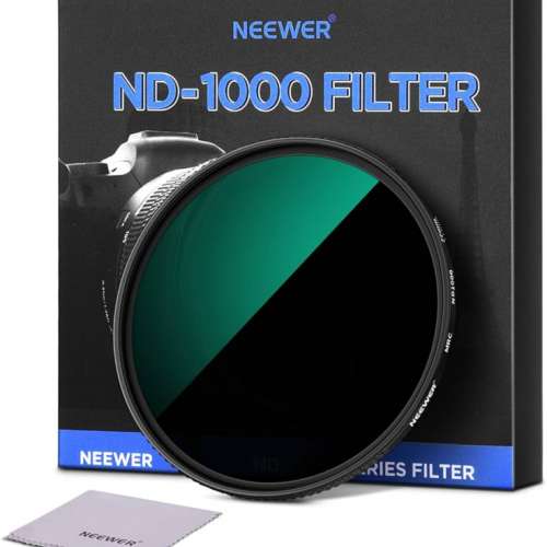 NEEWER CA085 Round Lens Hood With 49mm ND1000 Lens Filter 10-Stop Fixed Neutral