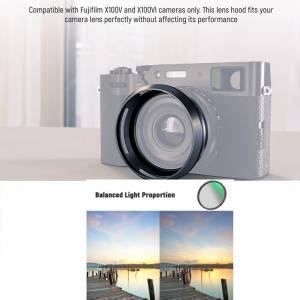 NEEWER CA086 Round Lens Hood With 49mm ND1000 Lens Filter 10-Stop Fixed Neutral