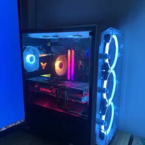 第 10 代 Intel® Core™ i7 處理器 台式水冷電競RGB 電腦主機，高配16G 記憶體，4G...