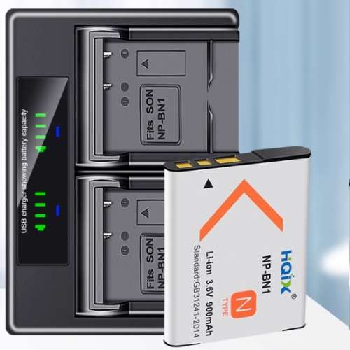 HQIX NP-BN1 Lithium-Ion Battery Pack With LCD Display USB-C Dual Charger 電池...
