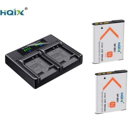 HQIX NP-BN1 Lithium-Ion Battery Pack With LCD Display USB-C Dual Charger 電池...