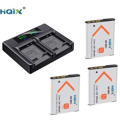 HQIX NP-BN1 Lithium-Ion Battery Pack With LCD Display USB-C Dual Charger 電池...