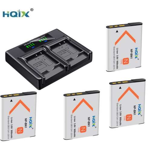 HQIX NP-BN1 Lithium-Ion Battery Pack With LCD Display USB-C Dual Charger 電池...