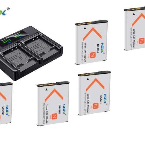 HQIX NP-BN1 Lithium-Ion Battery Pack With LCD Display USB-C Dual Charger 電池...