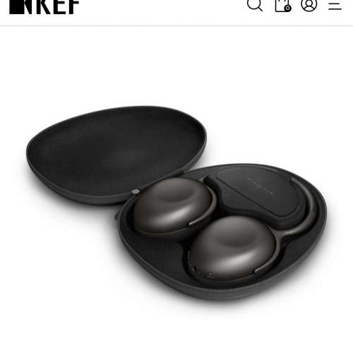 全新 KEF Mu7 罩耳式無線降噪耳機炭灰色 Noise Cancelling Wireless Headphones (C...