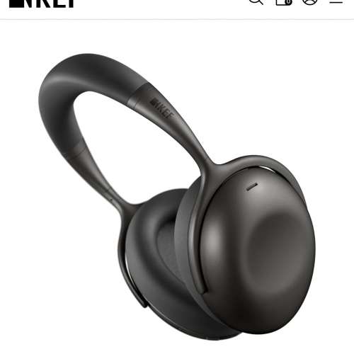 全新 KEF Mu7 罩耳式無線降噪耳機炭灰色 Noise Cancelling Wireless Headphones (C...