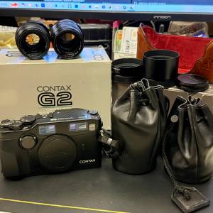 ''罕有'' 全套 Contax G2 Black with box +G45 with box set+ G90 +LEICATIME 真皮...