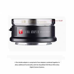 LAINA Double Adapter, Lens and T-Mount and Canon EOS To Hasselblad XCD