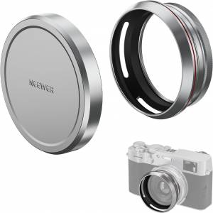 NEEWER CA085 Round Lens Hood For FUJIFILM X100V / X100VI - Silver