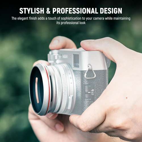 NEEWER CA085 Round Lens Hood For FUJIFILM X100V / X100VI - Silver