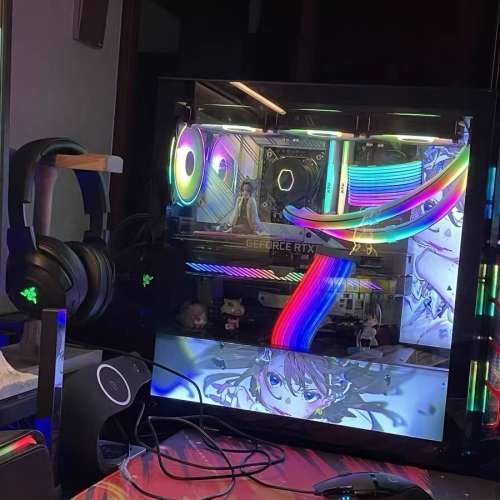 第 10代 Intel® Core™ i7處理器 台式水冷RGB電競電腦主機 ，高配16G 記憶體，電打...