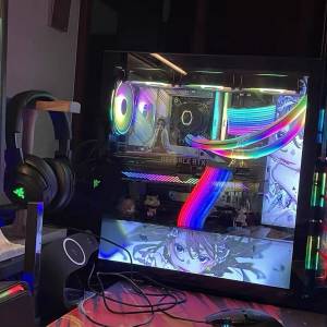 第 10代 Intel® Core™ i7處理器 台式水冷RGB電競電腦主機 ，高配16G 記憶體，電打...