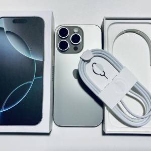 iPhone 16Pro 原色鈦金, 256GB,保養至12月