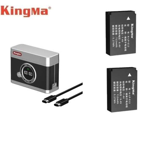 KINGMA LP-E12 With BM070-LPE12 Black LCD Display USB-C Dual Charger
