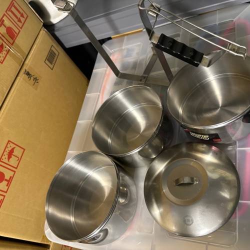 復古 懷舊 555 不鏽鋼 三層 飯壺