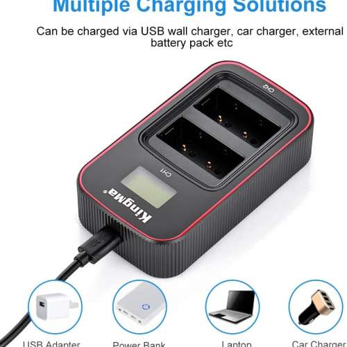 KINGMA NP-W126  With BM058-NPW126 LCD Display USB-C Dual Charger