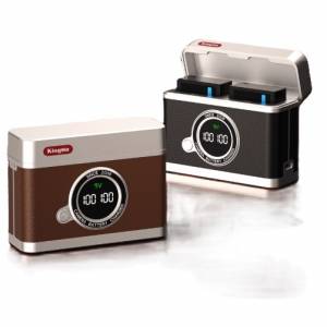 KINGMA NP-W126 With BM070-NPW126 Black / Brown LCD Display USB-C Dual Charger