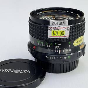 98% New W.ROKKOR-X 20mm f2.8 超廣角鏡頭,深水埗門市可購買