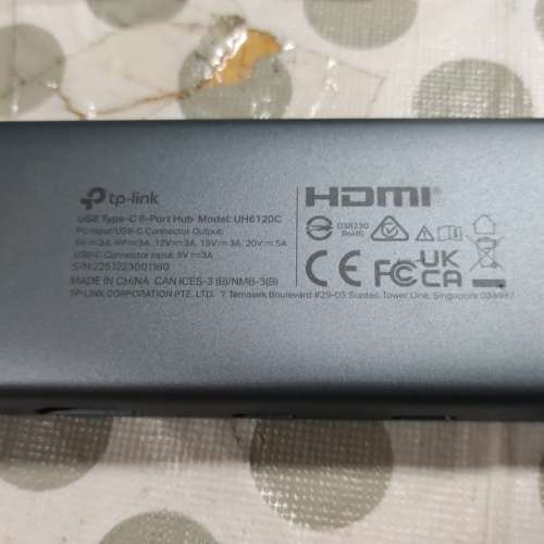TP-Link USB Type-C 6端口集線器 UH6120C