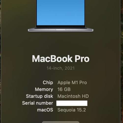 Macbook Pro M1 Pro 14inch 10CPU 16GPU 16GB 1TB Space Gray 行貨