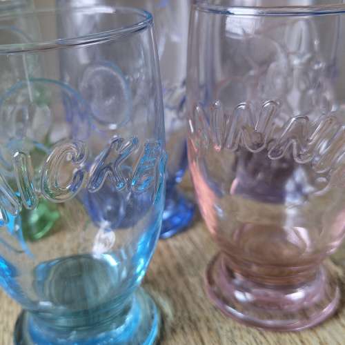 全新Disney狄士尼人物杯，一套5隻micky,minnie等人物