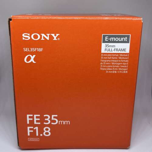 放99.9%新行貨sony 35 f1.8