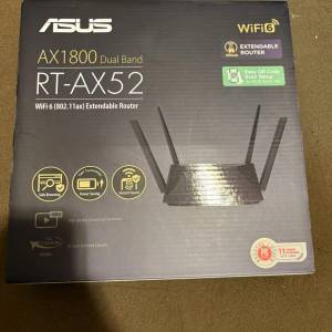 ASUS 華碩RT-AX52 (AX1800) Dual Band WiFi 6 有單有保到27年
