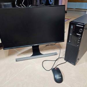 Lenovo Edge 72 主機 + SAMSUNG S24 吋MON 「LS24D590PL」 - 全套電腦+電線+火牛，...