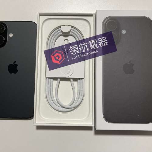 港行全新 黑色 iPhone 16 128gb 充電17次 一年蘋果保養 what app 6497 6645 可買ap...