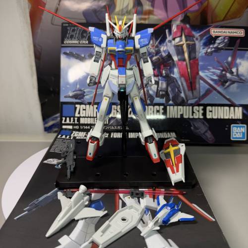 HG CE 1:144 機動戰士高達 特種命運 Seed Destiny 衝擊高達 強攻魅影 已砌 部分上色...