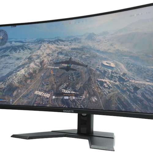 Gigabyte 34吋曲面電競顯示器G34WQCm內置喇叭, 21:9,  2k , 最高3840x2160 , 144Mh...