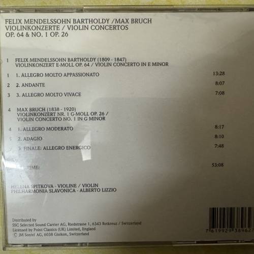 Felix Mendelssohn Bartholdy / Max Bruch: Violin Concertos OP. 64 & No. 1 OP. 26