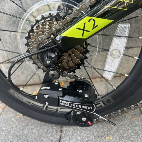 2025 新款 JAVA X2 7速 油剎 16吋349鋁合金折叠車 送水架前後蛙燈