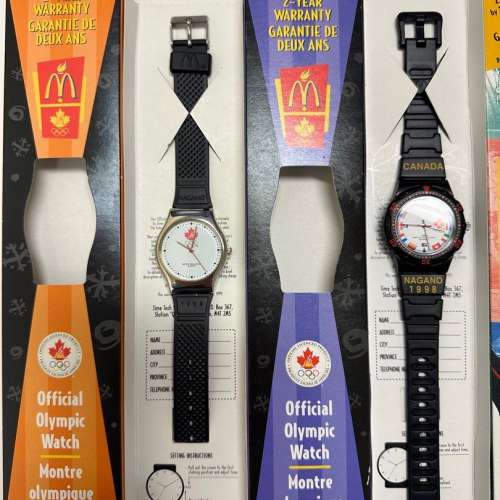 4 x McDonald Winter Nagano Olympic Watches Time Seiko