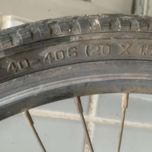 二手 20吋 單車車輪組, 單車拆件, 全套齊，連內外呔, + 6飛輪 HK$100.00 1套