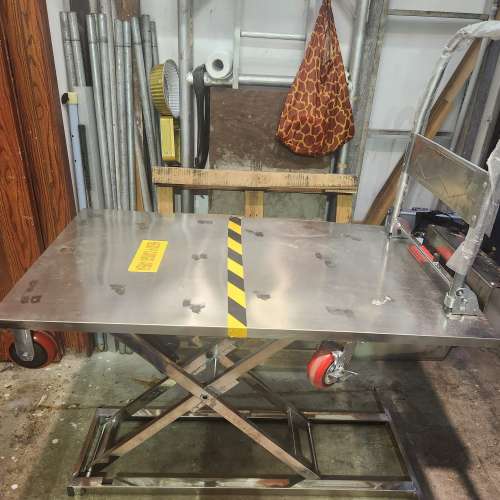 不銹網手推升降台車